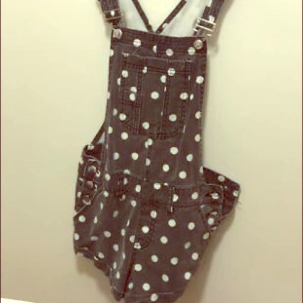 Polka Dot Shorts Overalls
